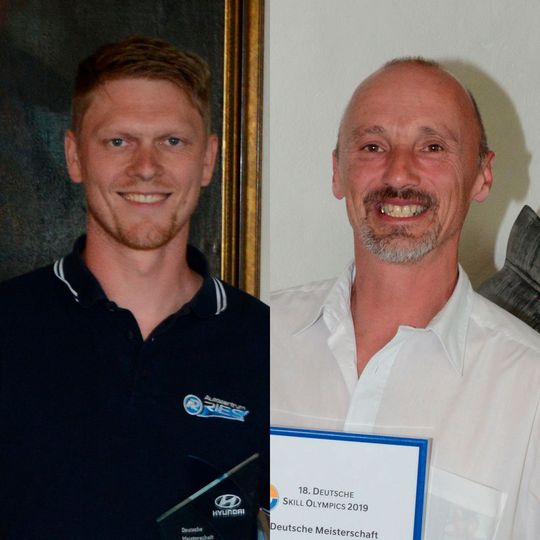 Enrico Geisler (li.) und Rainer Abt setzten sich bei den deutschen Meisterschaften der Hyundai-Techniker und -Serviceberater durch. Enrico Geisler (li.) und Rainer Abt setzten sich bei den deutschen Meisterschaften der Hyundai-Techniker und -Serviceberater durch.