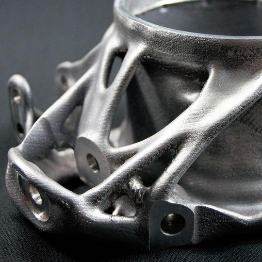 Ideal für die additive Fertigung ausgelegter, von Amendate optimierter Radträger. Ideal für die additive Fertigung ausgelegter, von Amendate optimierter Radträger.
