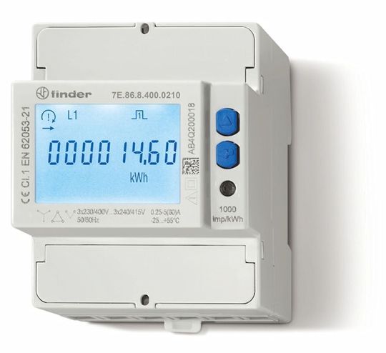 Für eine exakte Messung und Energieverbrauchsanalyse sind Lösungen gefragt wie die elektronischen Wirkstromzähler der Serie 7E von Finder mit mechanischer oder LCD-Anzeige. Für eine exakte Messung und Energieverbrauchsanalyse sind Lösungen gefragt wie die elektronischen Wirkstromzähler der Serie 7E von Finder mit mechanischer oder LCD-Anzeige.