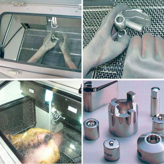 Aero Lap zum Läppen kleiner Teile im Werkzeugbau. Bauteile aus HSS, Hartmetall, PVD- und CVD-beschichtet können ohne messbare Veränderung der Geometrie auf Spiegelglanz geläppt werden. Aero Lap zum Läppen kleiner Teile im Werkzeugbau. Bauteile aus HSS, Hartmetall, PVD- und CVD-beschichtet können ohne messbare Veränderung der Geometrie auf Spiegelglanz geläppt werden.