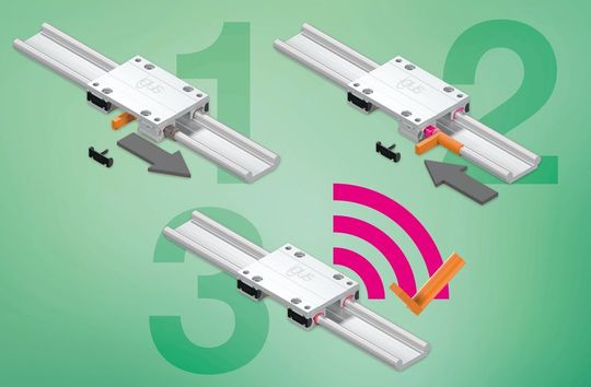 Wartungsbedarf vorausschauend erkannt mit der Smart Plastics Linearführung für Drylin Linearsysteme. Der intelligente Sensor misst Verschleiß der eingesetzten Lager und gibt rechtzeitig Alarm. Mit einer speziellen Technologie lässt sich das Lager schnell direkt auf der Schiene wechseln. Wartungsbedarf vorausschauend erkannt mit der Smart Plastics Linearführung für Drylin Linearsysteme. Der intelligente Sensor misst Verschleiß der eingesetzten Lager und gibt rechtzeitig Alarm. Mit einer speziellen Technologie lässt sich das Lager schnell direkt auf der Schiene wechseln.