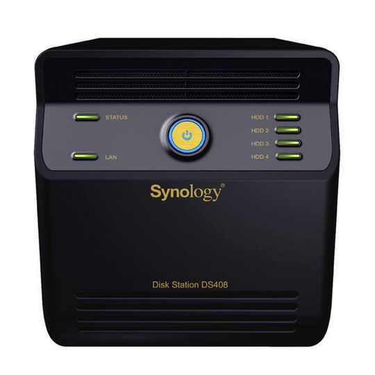 Synology liefert den NAS-Server Diskstation DS408 zusammen mit einem umfangreichen Softwarepaket für Backups und Multimedia-Anwendungen. Synology liefert den NAS-Server Diskstation DS408 zusammen mit einem umfangreichen Softwarepaket für Backups und Multimedia-Anwendungen.