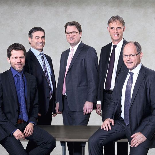 Der Vorstand der IFM-Unternehmensgruppe (v.l.: Martin Buck, Benno Kathan, Christoph von Rosenberg, Michael Marhofer und Dr. Thomas May).