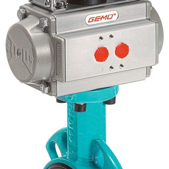 Absperrklappe Gemü 481 Victoria mit aufgebautem elektrischem Stellungsrückmelder Gemü LSC Absperrklappe Gemü 481 Victoria mit aufgebautem elektrischem Stellungsrückmelder Gemü LSC