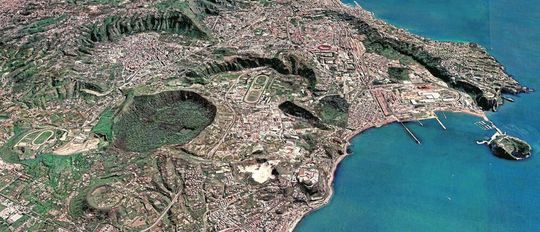 Blick auf die Phlegräischen Felder nahe Neapel