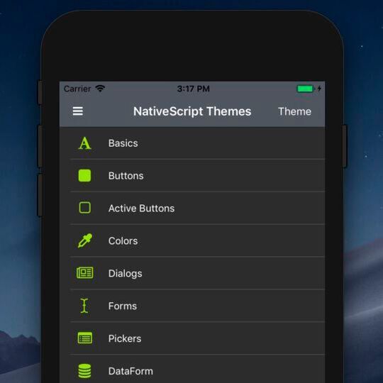 Um dem Dark Mode von iOS gerecht zu werden, wurden auch in NativeScript 6.0 ein entsprechende Vorlagen hinterlegt. Um dem Dark Mode von iOS gerecht zu werden, wurden auch in NativeScript 6.0 ein entsprechende Vorlagen hinterlegt.