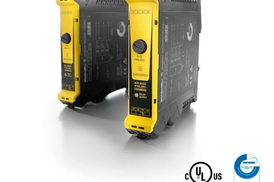 Weidmüller Sicherheitsrelais SCS 24VDC P1SIL3DS I für den Einsatz mit Triconex-Sicherheitssteuerungen von Schneider Electric zugelassen: TÜV zertifiziert und UL zugelassen.