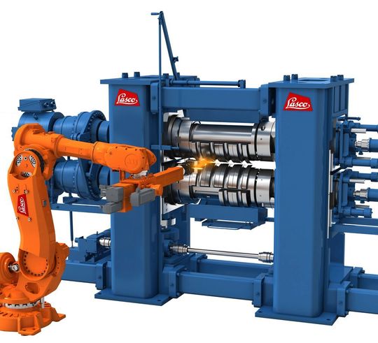Lasco präsentiert im Rahmen der EMO Hannover 2019 unter anderem diese Reckwalze des Typs RCW 450 für das Aluminumschmieden in Halle 16 am Stand H03. Damit, und mit weiteren umformtechnischen Highlights will man der Branche den allseits herrschenden Kosten- und Zeitdruck aus dem Kessel nehmen. Lasco präsentiert im Rahmen der EMO Hannover 2019 unter anderem diese Reckwalze des Typs RCW 450 für das Aluminumschmieden in Halle 16 am Stand H03. Damit, und mit weiteren umformtechnischen Highlights will man der Branche den allseits herrschenden Kosten- und Zeitdruck aus dem Kessel nehmen.