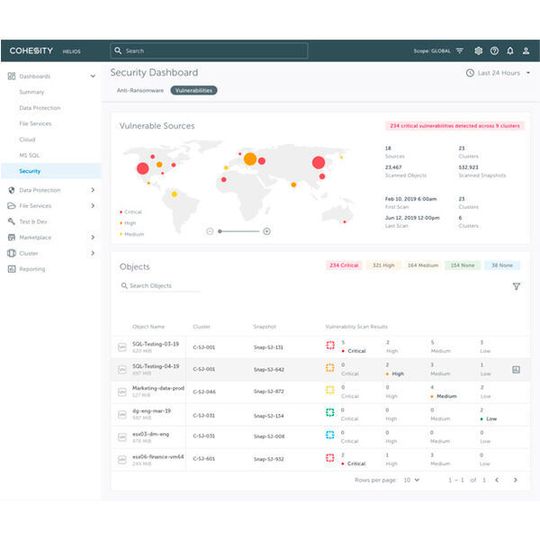 Cohesity Cyberscan durchforstet Backups nach Hinweisen auf Schwachstellen. Cohesity Cyberscan durchforstet Backups nach Hinweisen auf Schwachstellen.