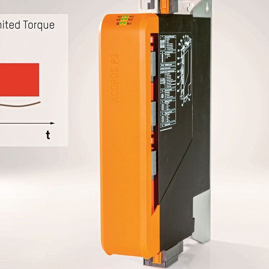 Der Servoverstärker Acopos P3 mit der Sicherheitsfunktion Safely Limited Torque (SLT). Der Servoverstärker Acopos P3 mit der Sicherheitsfunktion Safely Limited Torque (SLT).