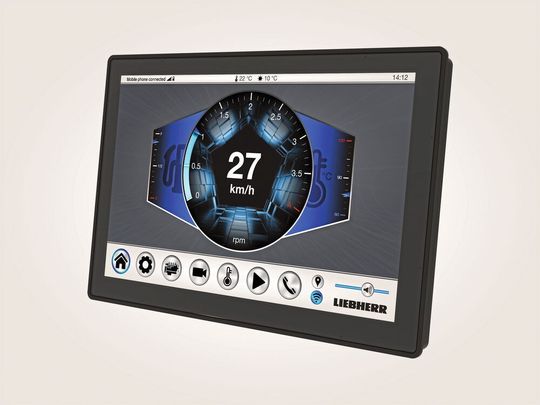 Der DC5 von Liebherr eignet sich als Rechner, Anzeige- oder Eingabegerät.