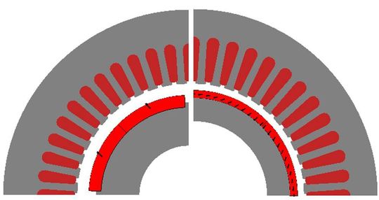 Motortopologien im Vergleich: Konventioneller Spindelmotor (links) vs. neue Baureihe (rechts)