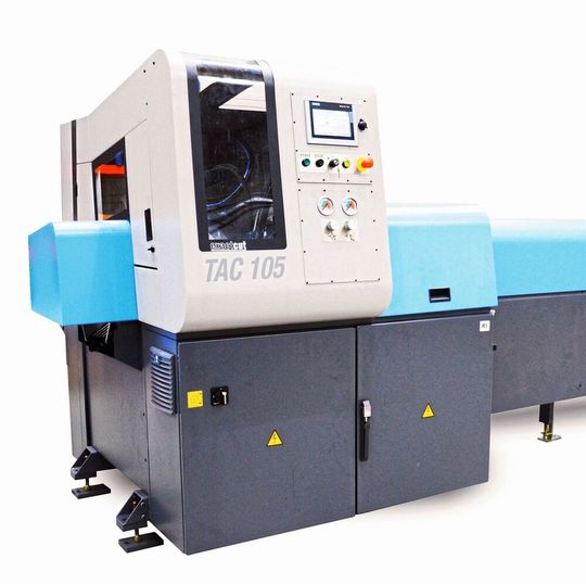 Die Hochleistungs-Kreissäge Exactcut TAC 105, die Bomar auf der EMO Hannover 2019 vorstellt, erleichtert den Einstieg in die High-Class-Serienfertigung. Auf der Messe präsentieren die tschechischen Spezialisten das Sägesystem mit einem Fanuc-Roboter. Halle 15 am Stand F40. Die Hochleistungs-Kreissäge Exactcut TAC 105, die Bomar auf der EMO Hannover 2019 vorstellt, erleichtert den Einstieg in die High-Class-Serienfertigung. Auf der Messe präsentieren die tschechischen Spezialisten das Sägesystem mit einem Fanuc-Roboter. Halle 15 am Stand F40.