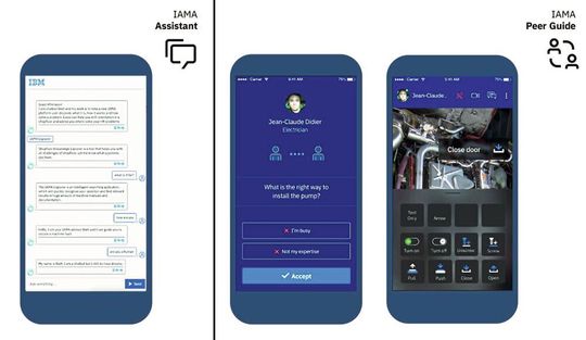 Mit IAMA kann die aktuelle Wartungsdokumentation auf einem mobilen Endgerät angezeigt, ein Chatbot befragt oder die Hilfe eines Kollegen aus Übersee in Anspruch genommen werden.
