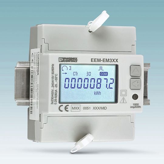 Die neuen MID-Energiezähler EMpro nehmen Strom, Spannung, Leistung und Energie auf.
