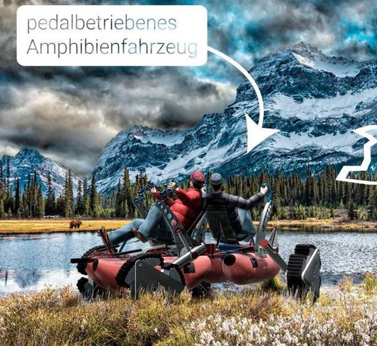 Die beiden Abenteurer Paul und Hansen Hoepner wollen mit einem selbst konstruierten pedalbetriebenen Amphibienfahrzeug namens „Urmel“ quer durch Alaska fahren. EWM-Schweiß-Know-how hat den Bau des urigen Gefährts unterstützt. Die beiden Abenteurer Paul und Hansen Hoepner wollen mit einem selbst konstruierten pedalbetriebenen Amphibienfahrzeug namens „Urmel“ quer durch Alaska fahren. EWM-Schweiß-Know-how hat den Bau des urigen Gefährts unterstützt.