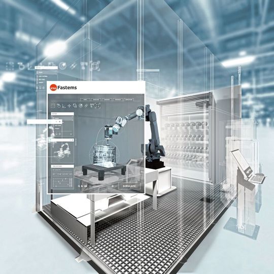 Per Simulation können Prozesse integriert werden, ohne den Arbeitsablauf in der Roboterzelle zu beeinträchtigen. Per Simulation können Prozesse integriert werden, ohne den Arbeitsablauf in der Roboterzelle zu beeinträchtigen.