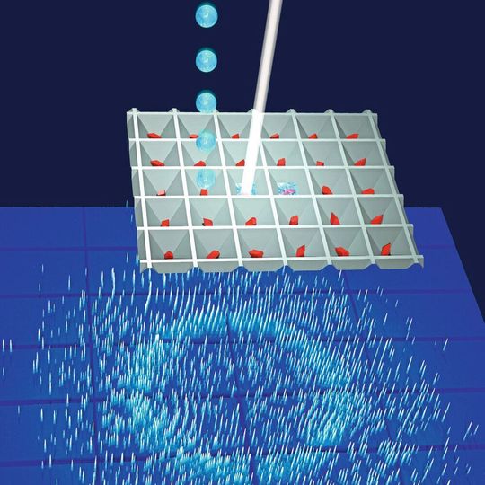 Die „Liquid Application Method for time-resolved Analyses“ (kurz: Lama) lässt sich auf alle diffusionsgeeignenten Proteinkristallsysteme anwenden. Die „Liquid Application Method for time-resolved Analyses“ (kurz: Lama) lässt sich auf alle diffusionsgeeignenten Proteinkristallsysteme anwenden.