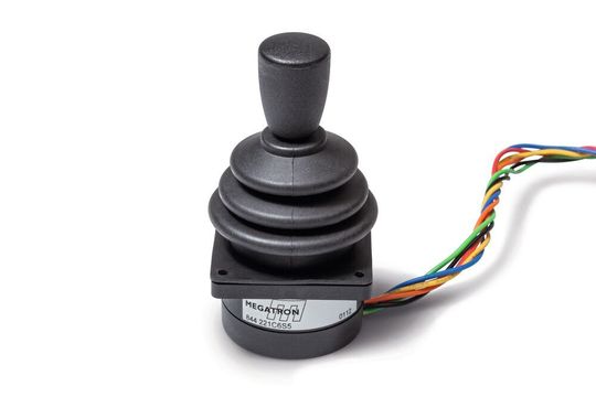 Der Fingerjoystick 844 von Megatron eignet sich aufgrund seiner Kompaktheit und Robustheit für den Einsatz in flachen Bedienpanels. Der Fingerjoystick 844 von Megatron eignet sich aufgrund seiner Kompaktheit und Robustheit für den Einsatz in flachen Bedienpanels.