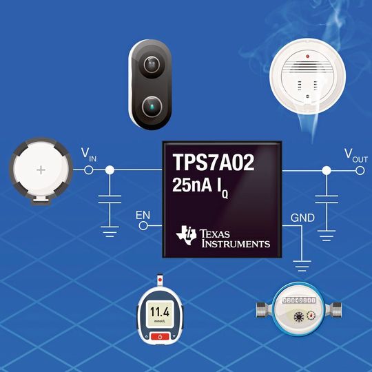 In Systemen mit äußerst geringer Leistung wurden traditionell LDOs mit besonders niedriger Ruhestromaufnahme eingesetzt, da IQ-Werte kleiner waren als die von DC/DC-Wandlern. So bietet etwa der LDO TPS7A02 von Texas Instruments einen IQ-Wert von 25 nA. In Systemen mit äußerst geringer Leistung wurden traditionell LDOs mit besonders niedriger Ruhestromaufnahme eingesetzt, da IQ-Werte kleiner waren als die von DC/DC-Wandlern. So bietet etwa der LDO TPS7A02 von Texas Instruments einen IQ-Wert von 25 nA.