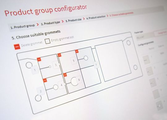 Kunden und Interessierte können jetzt mit dem Online-Baugruppen-Konfigurator ganz individuell die geteilten Kabeleinführungssysteme von Icotek frei zusammenstellen. Kunden und Interessierte können jetzt mit dem Online-Baugruppen-Konfigurator ganz individuell die geteilten Kabeleinführungssysteme von Icotek frei zusammenstellen.