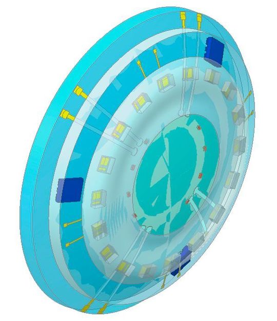 Smart Luminaire schafft es, Leiterbahnen und LEDs in transparente Optik zu integrieren.