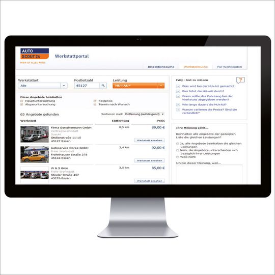 Das Werkstattportal von Autoscout 24 gab es seit 2011. Das Werkstattportal von Autoscout 24 gab es seit 2011.