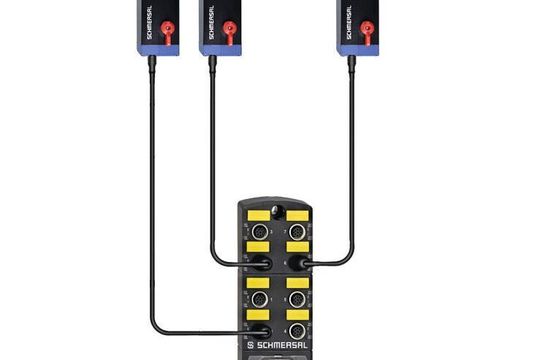 Bietet Einsparungspotenzial: die neue Safety Fieldbox von Schmersal und die Sicherheitszuhaltung AZM400.