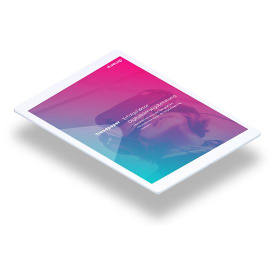 Das d.velop-Trendpaper „Erfolgsfaktor Digitalisierungsberatung“ kann kostenfrei heruntergeladen werden. Das d.velop-Trendpaper „Erfolgsfaktor Digitalisierungsberatung“ kann kostenfrei heruntergeladen werden.