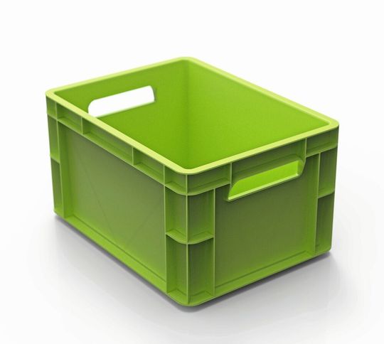 Diese Transportboxen aus Polypropylen stellen aufgrund ihrer Geometrie hohe Anforderungen an das Sandwichspritzgießen. Engel gelingt mit dem sogenannten Skinmelt-Verfahren dennoch ein sehr hoher Rezyklatanteil von über 50 % im Inneren der Wandungen. Die Produktion der Boxen wird auf der K 2019 live in Halle 15 am Stand C58 vorgeführt. Diese Transportboxen aus Polypropylen stellen aufgrund ihrer Geometrie hohe Anforderungen an das Sandwichspritzgießen. Engel gelingt mit dem sogenannten Skinmelt-Verfahren dennoch ein sehr hoher Rezyklatanteil von über 50 % im Inneren der Wandungen. Die Produktion der Boxen wird auf der K 2019 live in Halle 15 am Stand C58 vorgeführt.