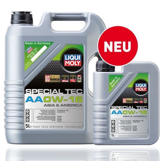 Erstmals bietet Liqui Moly mit dem „Special Tec AA 0W-16“ ein Öl der Klasse 0W-16. Erstmals bietet Liqui Moly mit dem „Special Tec AA 0W-16“ ein Öl der Klasse 0W-16.