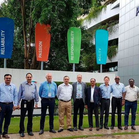 Praj and Valmet teams at the Praj office in Pune, India. Praj and Valmet teams at the Praj office in Pune, India.