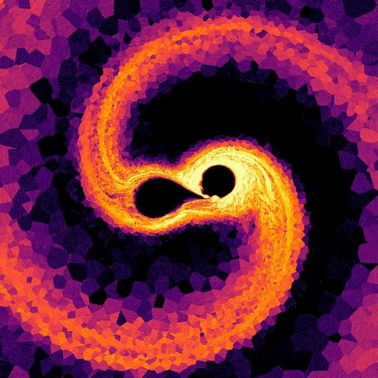 Die Simulation zeigt die Entstehung eines Magnetsterns, wie zum Beispiel Tau Scorpii. Die Simulation zeigt die Entstehung eines Magnetsterns, wie zum Beispiel Tau Scorpii.