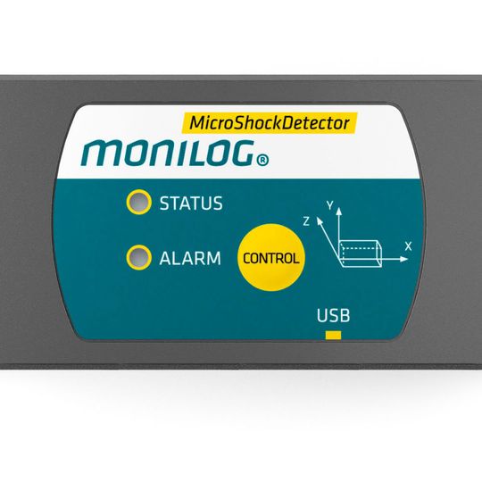 Der „Micro Shock Detector“ misst neben Stößen auch dauerhaft die Temperatur. Der „Micro Shock Detector“ misst neben Stößen auch dauerhaft die Temperatur.