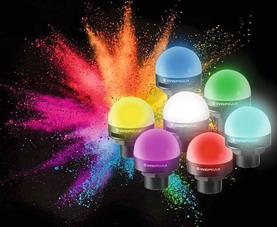 Mit der neuen LED-Einbauleuchte Multicolour 240 bietet Werma ein Signalgerät mit bis zu sieben Farben in einer Leuchte: Rot, gelb, grün, weiß, blau, violett und türkis. Mit der neuen LED-Einbauleuchte Multicolour 240 bietet Werma ein Signalgerät mit bis zu sieben Farben in einer Leuchte: Rot, gelb, grün, weiß, blau, violett und türkis.