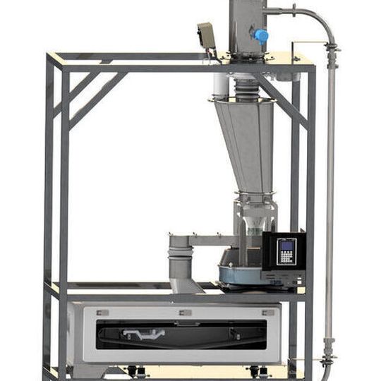 New vibratory feeder in a recirculating system demo - includes 2410 Vacuum Loader, V200 HD Vibratory Feeder, SWB-300 Feeder, and Sanitary Probe Box conveying bulk solid material, along with glass pipe and open trays to view flow of material. New vibratory feeder in a recirculating system demo - includes 2410 Vacuum Loader, V200 HD Vibratory Feeder, SWB-300 Feeder, and Sanitary Probe Box conveying bulk solid material, along with glass pipe and open trays to view flow of material.