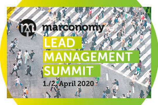 Der marconomy Lead Management Summit findet am 1. und 2. April 2020 in Würzburg statt. Der marconomy Lead Management Summit findet am 1. und 2. April 2020 in Würzburg statt.