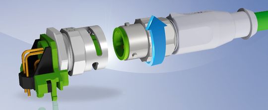 M12 Steckverbinder mit Bajonett-Schnellverriegelung. M12 Steckverbinder mit Bajonett-Schnellverriegelung.