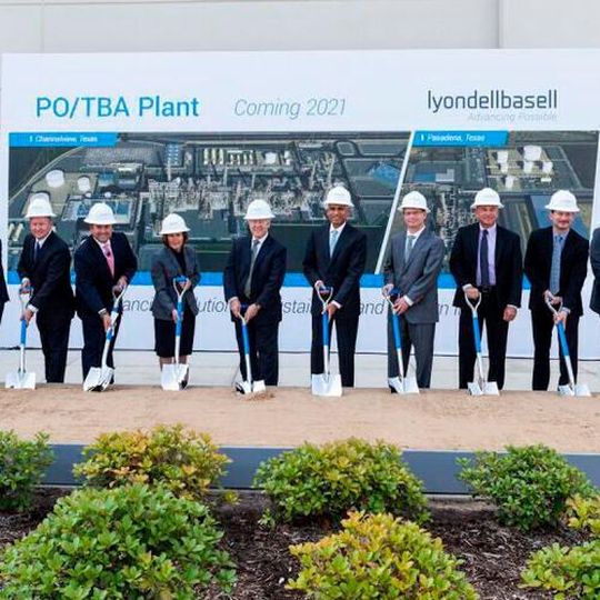 Groundbreaking ceremony of the Lyondell Basell plant which was held last year. Groundbreaking ceremony of the Lyondell Basell plant which was held last year.