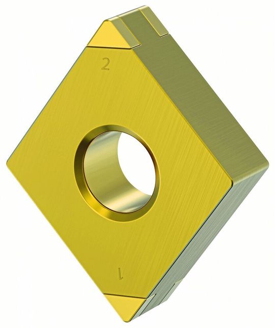 Neu ist diese Wendeschneidplatte aus dem Hause Kennametal in den Hartdrehsorten KBH10B und -20B, heißt es. Sie enthalten 45 respektive 60 % CBN. Es gibt insgesamt vier Formen und diverse Eckradien. Doch das ist laut Hersteller nicht alles... Neu ist diese Wendeschneidplatte aus dem Hause Kennametal in den Hartdrehsorten KBH10B und -20B, heißt es. Sie enthalten 45 respektive 60 % CBN. Es gibt insgesamt vier Formen und diverse Eckradien. Doch das ist laut Hersteller nicht alles...