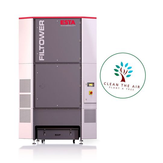 Auf der Blechexpo/Schweisstec in Stuttgart Anfang November stellte Esta die neue Filtower-Serie und seine Aufforstungskampagne erstmals vor. Auf der Blechexpo/Schweisstec in Stuttgart Anfang November stellte Esta die neue Filtower-Serie und seine Aufforstungskampagne erstmals vor.