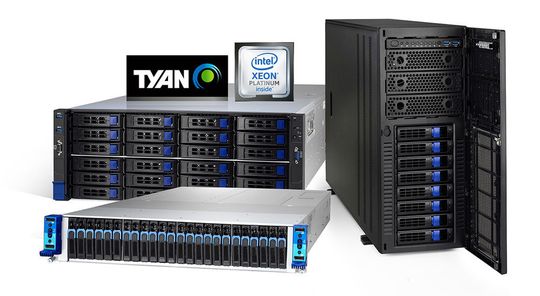 Server-Hersteller Tyan stattet seine Rechner auch mit Intel-Prozessoren aus. Vorgestellt wurde aber die jüngsten HPC- und Storage-Systeme mit der AMD-Technik „Epyc“