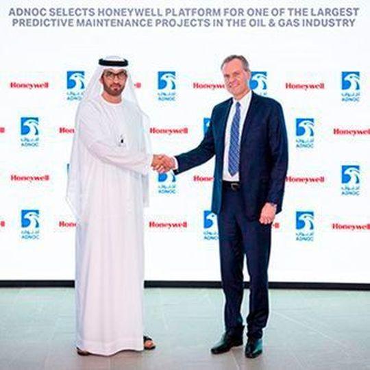 Adnoc will utilize Honeywell’s state-of-the-art asset monitoring and predictive analytics platfom to maximize asset efficiency and integrity. Adnoc will utilize Honeywell’s state-of-the-art asset monitoring and predictive analytics platfom to maximize asset efficiency and integrity.