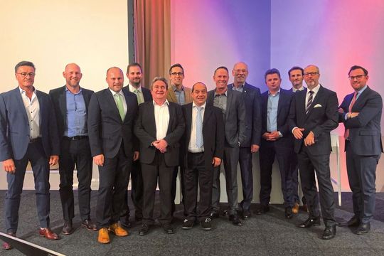 Führungsteam des VCDP: (v. li.) Wilfried Luxen, Michael Rüschendorf, Bernd Merz, Kristian Postert, Sven Schrader, David Winter, Stephan Wachalski, Tom Rick, Thomas Kramer, Peter Gerards, Marc Voß, Ubbo Latajka und Felix Babilas.