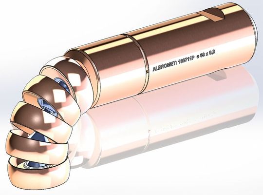 Rohre mit dünnen Wänden lassen sich mit dem neuartigen System-Gliederdorn XSD in engeren Radien biegen. Rohre mit dünnen Wänden lassen sich mit dem neuartigen System-Gliederdorn XSD in engeren Radien biegen.