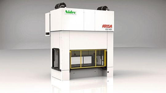 Im Pendelhub (80 mm) erreicht die Servo-Exzenterpresse GS 2 bis zu 105 Hübe pro Minute. Im Pendelhub (80 mm) erreicht die Servo-Exzenterpresse GS 2 bis zu 105 Hübe pro Minute.