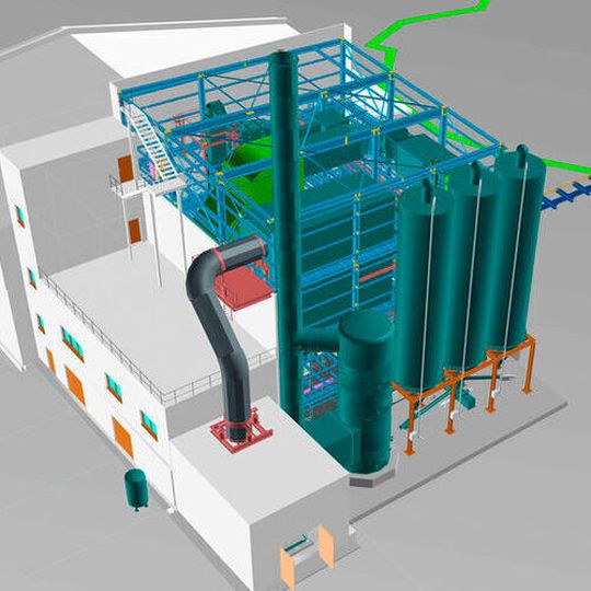 Glatt’s 3D plan of Seraplant’s production plant in Haldensleben, Germany, for the manufacture of phosphate-containing fertilisers from sewage sludge ashes. Glatt’s 3D plan of Seraplant’s production plant in Haldensleben, Germany, for the manufacture of phosphate-containing fertilisers from sewage sludge ashes.