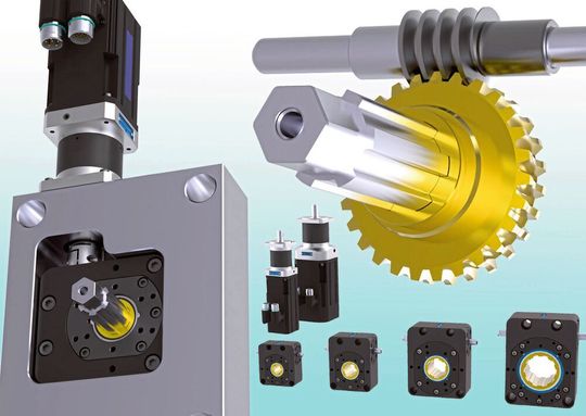 Neu im Portfolio des Produktbereichs Servomold von i-mold sind servomotorisch angetriebene Indexplattendreher entahlten, die sich voll und platzsparend in Mehrkomponenten-Spritzgießwerkzeuge integrieren lassen. Neu im Portfolio des Produktbereichs Servomold von i-mold sind servomotorisch angetriebene Indexplattendreher entahlten, die sich voll und platzsparend in Mehrkomponenten-Spritzgießwerkzeuge integrieren lassen.