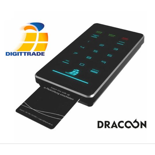 Mittels einer Digitrade-Festplatte werden sensible Daten geschützt zu Dracoon transferiert. Mittels einer Digitrade-Festplatte werden sensible Daten geschützt zu Dracoon transferiert.