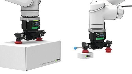 Der Pi-Cobot ist ein End-of-Arm-Vakuum­werkzeug, das speziell für den Cobot-Markt entwickelt wurde.